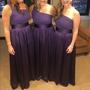 Plum purple dress with pockets.